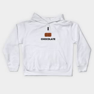 Funny design saying I Chocolate, Sweet Indulgence Haven, Cute & Decadent Chocolate Kids Hoodie